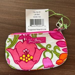 Vera Bradley Lilli Bell clip zip ID